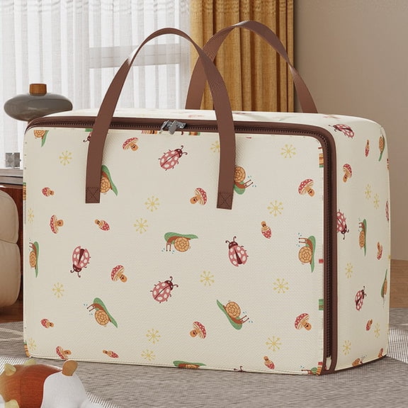 Hometravel Extra Large Storage Tote Bag, Durable Zippered Carrier for Clothes and Blankets, Reinforced Handle Bag for Travel, Home Organization for Seasonal Items