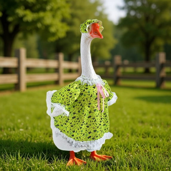 Hometravel Fall Goose Decoration Costume, Pumpkin Print Outfit for 23-Inch Porch Goose, Seasonal Lawn Ornament Attire, Autumn Holiday Decor