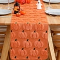 thumbnail image 1 of Hometravel Fall Thanksgiving Table Runner, Pumpkin Themed Holiday Decor, 33x183cm Dining Table Cover for Autumn, Seasonal Home Celebration Accent, 1 of 8