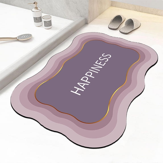 Hometravel Fast Drying Diatomite Bath Mat, Highly Absorbent Stone Floor Mat for Bathroom, Moisture Resistant Toilet Mat for Shower Area, Natural Bathroom Rug for Front of Tub and Sink