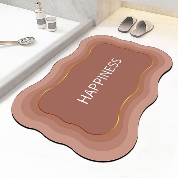 Hometravel Fast Drying Diatomite Bath Mat, Highly Absorbent Stone Floor Mat for Bathroom, Moisture Resistant Toilet Mat for Shower Area, Natural Bathroom Rug for Front of Tub and Sink