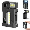 thumbnail image 1 of Hometravel Flashlight 400 Lumens Bright, Rechargeable Mini Light with Rotatable Magnet, 3 Mode Dual Light Portable Torch with Keychain Attachment, 1 of 9