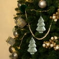 thumbnail image 1 of Hometravel Flocked Christmas Balls, 8cm Green Foam Christmas Tree Ornaments, Multiple Style Holiday Decor Set for Tree, Party, Seasonal Display, 1 of 6