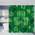 thumbnail image 1 of Hometravel Four Leaf Clover Design Waterproof Shower Curtain, Polyester Bathroom Decoration with Hooks, Decorative Curtain for Bath, Home, 180x180cm, Accessory, 1 of 6
