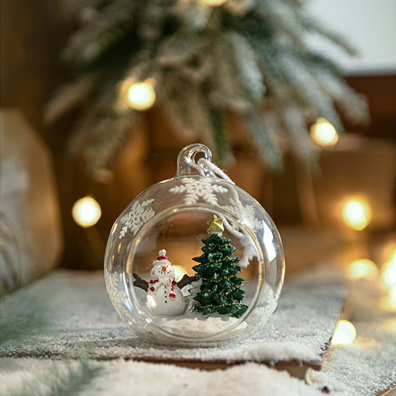 Hometravel Glass Ball Christmas Ornaments, Traditional Holiday Tree Hanging Decor, Shiny Christmas Ball Decorations for Indoor, Gift, Seasonal Display