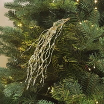 Hometravel Glitter Christmas Tree Pick Decor, Tassel and Wheat Ear Holiday Arrangement, Festive Tree Branch Inserts for Seasonal, Party, Home Decor
