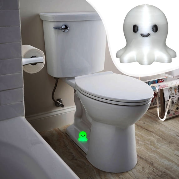 Hometravel Glow in The Dark Octopus Toilet Bolt Caps, Cute Night Light Bathroom Decor, Tentacle Cover, Stress Relief Decor