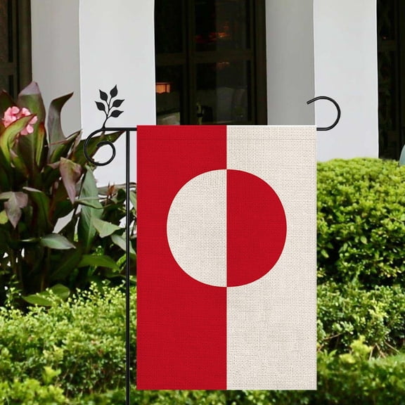 Hometravel Greenland Garden Flag 12x18 Inch, Double Sided Yard Flag for House and Outdoor Decor, Weather Resistant Seasonal Banner for Porch and Garden Display