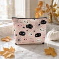 thumbnail image 1 of Hometravel Halloween Zipper Cosmetic Bag, Multi-Pattern Spooky Makeup Pouch, Reusable Canvas Travel Storage Bag for Makeup, Toiletries, Small Accessories Organizer, 1 of 7