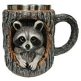 thumbnail image 1 of Hometravel Handmade Tree Hole Mug, Raccoon and Owl Design Ceramic Coffee Cup, Unique Animal Theme Drinking Mug for Home, Office, Kitchen Use, 1 of 5