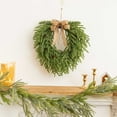 thumbnail image 1 of Hometravel Heart Shape Christmas Wreath, Soft Material Artificial Greenery, 50cm Festive Door Hanging for Front Entrance and Wall Decor, 1 of 9