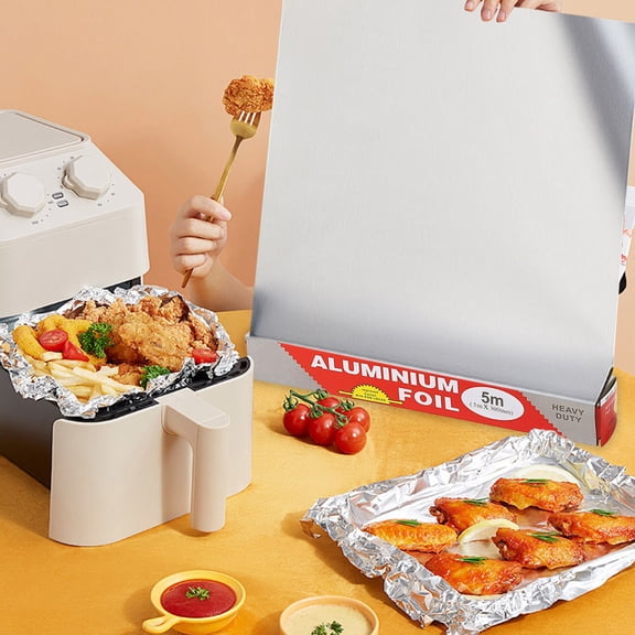 Hometravel Heavy Duty Aluminum Foil Roll, Food Grade Tin Foil for BBQ Grilling, Thick Kitchen Wrap for Oven Air Fryer, Large Size Cooking Baking Paper