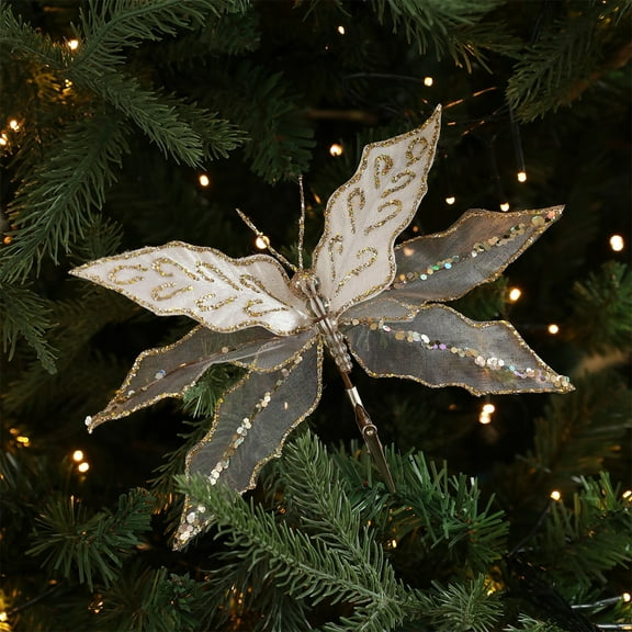 Hometravel High-End Mesh Christmas Decor, Realistic Butterfly and Dragonfly Clip On Ornaments, Wedding Scene Decoration Props for Party, Event, Festive Display