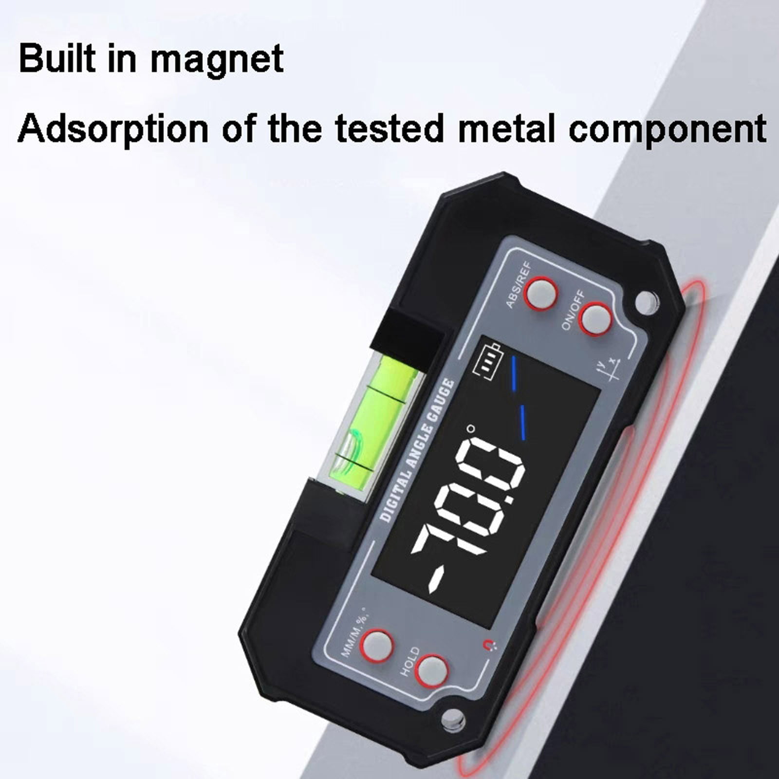 Hometravel High Precision Digital Inclinometer, 1ml Mini Electronic Angle Measuring Tool, Portable Bluetooth Level for Construction, DIY, Automatic Angle Detection Device
