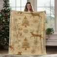 thumbnail image 1 of Hometravel Holiday Fleece Blanket, Flannel Soft Christmas Pattern Throw, Plush Warm Bedding for Living Room, Seasonal Display, 1 of 6