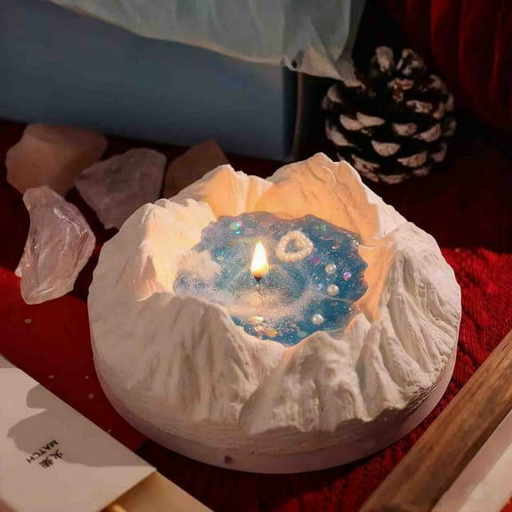 Hometravel Ice Scented Decorative Candle, Long Lasting Fragrance Home Decor, Gypsum Material Bedroom Ambiance Candle for Relaxation