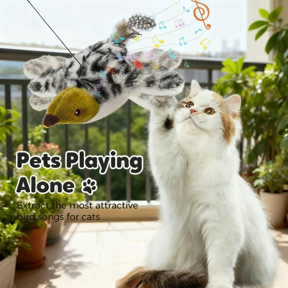 Hometravel Interactive Flying Bird Toy, Remote Control Chirping Flapping Bird for Play, Realistic Simulation Toy for Entertainment and Fun