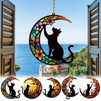 Hometravel Kittens Window Decoration Hanging, Cute Cat Design Window Ornament, Decorative Cling Art for Home Windows and Glass Surfaces