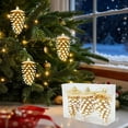 thumbnail image 1 of Hometravel Large Pinecone Decor, 10.5cm Plastic Christmas Tree Ornaments, 3-Piece Hanging Set for Seasonal Home Decoration, 1 of 6