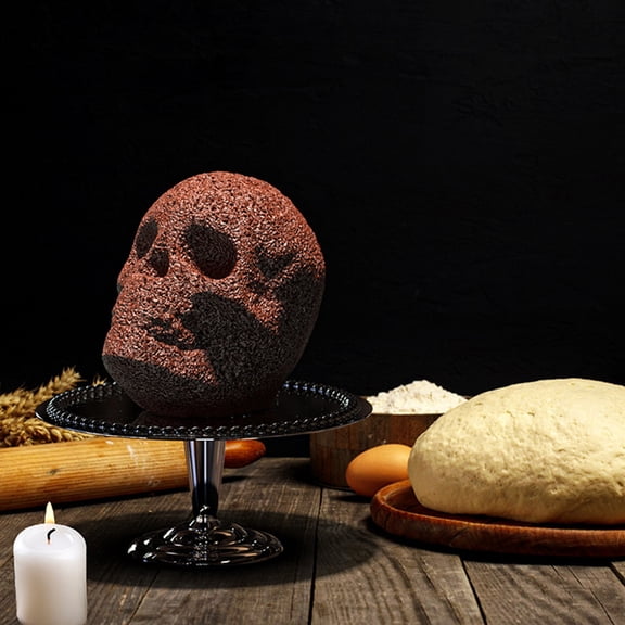 Hometravel Large Skull Cake Pan, Non-Stick Carbon Steel Baking Mold with Detailed Bone Design, Halloween and Birthday Party Cake Maker for Spooky Dessert, Cupcake, Jello Mold