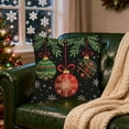 thumbnail image 1 of Hometravel Linen Christmas Pillow Cover, Imitation Embroidery Print Design, Decorative Sofa Cushion Case for Living Room, Seasonal Home Decor, 1 of 6