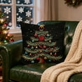thumbnail image 1 of Hometravel Linen Christmas Pillow Cover, Imitation Embroidery Print Design, Decorative Sofa Cushion Case for Living Room, Seasonal Home Decor, 1 of 6