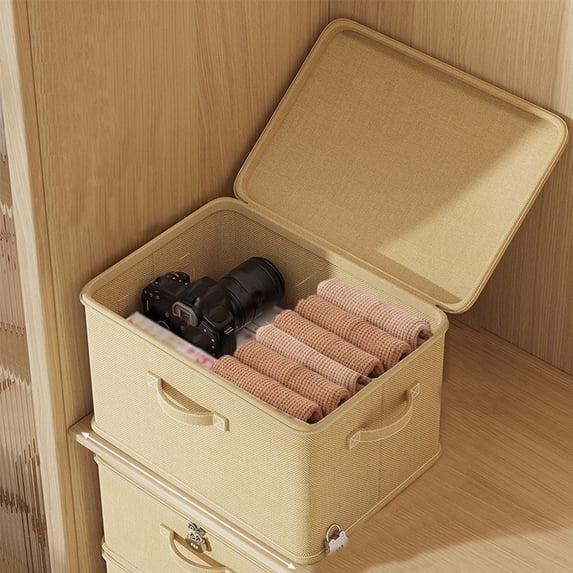 Hometravel Locking Storage Boxes and Baskets, Home Organization Solution for Closet Management, Layered Storage System for Clothing, Quilts and Household Items