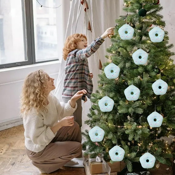 Hometravel Macaron Christmas Ornaments, Pastel Color Ice Cream Theme Decor, Sweet Design Hanging Pieces for Tree and Venue Setup