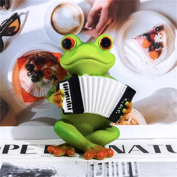 Hometravel Musical Frog Turtle Garden Hanging Decor, Resin Animal Ornaments with Instruments, Cute Planters for Yard, Patio Decoration