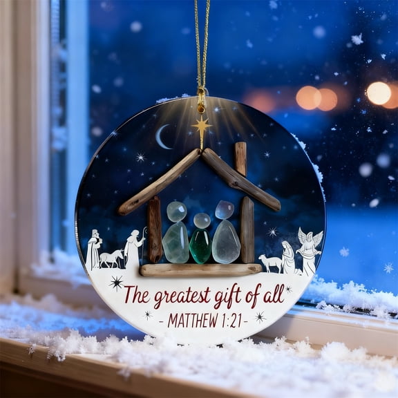 Hometravel Nativity Scene Christmas Decor, Biblical Themed Holiday Display, Traditional Christmas Story Ornament for Seasonal Celebration