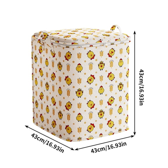 Hometravel Non-Woven Clothing Storage Bag, Yellow Chick Design Organizer for Quilt and Underwear, Travel and Moving Storage Solution for Home Closet and Space Saving