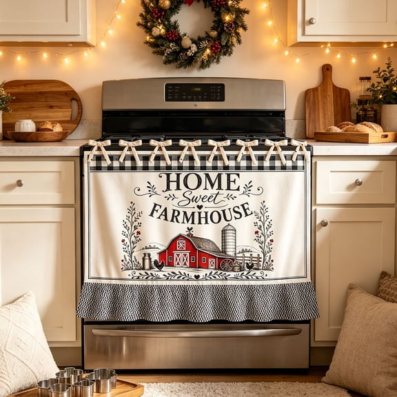 Hometravel Oven Rack Protective Skirt, Heat Resistant Reusable Oven Guard Liner, Washable Nonstick Oven Rack Cover for Kitchen Baking Spills Protection