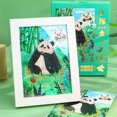 thumbnail image 1 of Hometravel Panda Pattern Jigsaw Puzzle, 108 Piece Adult Puzzle with Cute Design, Challenging Family Activity for Home, Gift, Frame Included for Display, Relaxation, 1 of 6