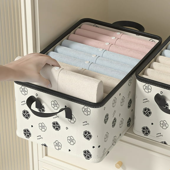 Hometravel Pants and Jeans Storage Box, Drawer Type Partition Organizer for Wardrobe, Foldable Portable Layered Box for Closet, Dormitory, Home Organization