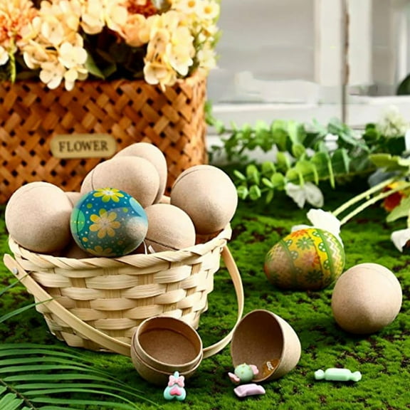 Hometravel Paper Eggs Painting Set, Easter Christmas Pulp Children's Craft Eggs, DIY Activity Kit for Painting, Decorating, or Holiday Craft Project Fun