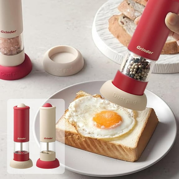 Hometravel Pepper Grinder, Electric Seasoning Mill for Kitchen, Adjustable Grinding Bottle for Peppercorns, Sea Salt, and Spices