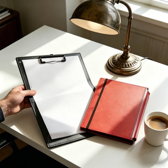 Hometravel Portable Clipboard Foldable File Folder, A4 Size Expanding File Organizer with Elastic Strap, for Office Workers, Teachers, Home Use