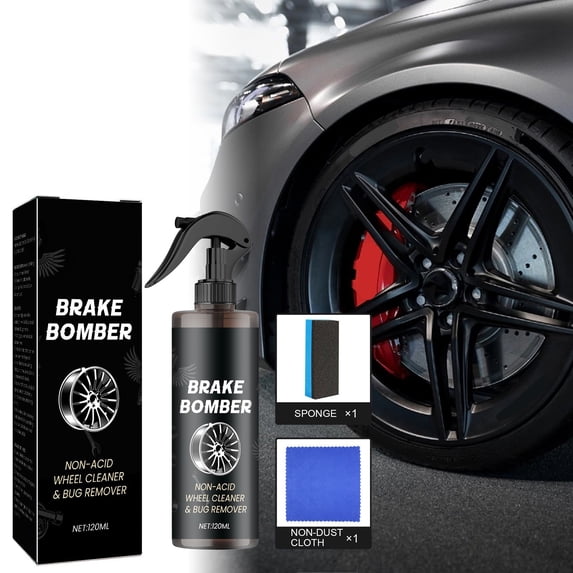 Hometravel Powerful Non Acid Wheel Cleaner, Safe for Alloy Chrome and Paint, Tire and Rim Cleaning Spray for Vehicles, Effective Brake Dust Remover, 120ml