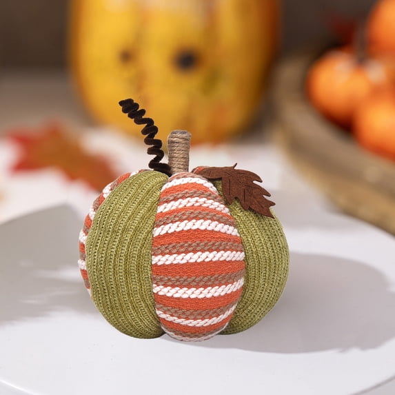 Hometravel Pumpkin Shaped Throw Pillow, Fall Decorative Plush Cushion, Handmade Soft Ornament for Home, Sofa, Bedroom, Thanksgiving, Halloween Decor
