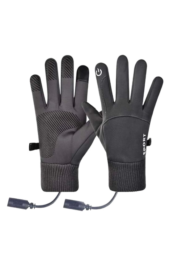 Rechargeable Heated Gloves, USB Powered Winter Mittens with Touchscreen Tips, Waterproof Warm Gloves for Outdoor Activities, Driving, Hiking, Cold Weather