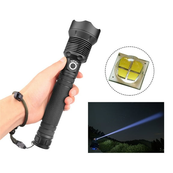 Hometravel Rechargeable High Lumen LED Flashlight, USB Charging Handheld Bright Light with Zoom, IPX6 Waterproof for Camping, Hiking, Emergency, Outdoor