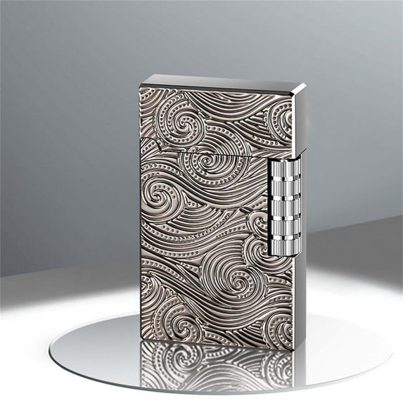 Hometravel Refillable Metal Lighter with Open Flame, Wind Resistant Butane Lighter for Daily Use, Durable Pocket Lighter with Striker Wheel, Utility Accessory