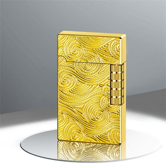 Hometravel Refillable Metal Lighter with Open Flame, Wind Resistant Butane Lighter for Daily Use, Durable Pocket Lighter with Striker Wheel, Utility Accessory