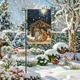 thumbnail image 1 of Hometravel Religious Christmas Garden Flag, Nativity Scene Outdoor Yard Banner, Festival Party Courtyard Decoration for Seasonal Holiday, 1 of 6