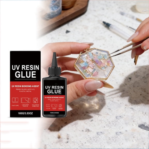 Hometravel Resin Drip Glue, 100ML Clear Epoxy Resin for Crafts, Fast Drying Jewelry Making Adhesive for DIY Art Repair Coating