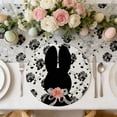 thumbnail image 1 of Hometravel Round Linen Placemats, Easter Bunny Egg Print Table Mat, Washable Cotton Dinner Placemat for Party, Dining Table, Kitchen Decor, 1 of 6