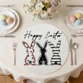 thumbnail image 1 of Hometravel Round Linen Placemats, Easter Bunny Egg Print Table Mat, Washable Cotton Dinner Placemat for Party, Dining Table, Kitchen Decor, 1 of 6