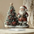 thumbnail image 1 of Hometravel Santa Claus Resin Ornament, 2D Desktop Display Stand, Holiday Decoration Piece for Home and Office Seasonal Display, 1 of 6