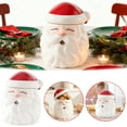thumbnail image 1 of Hometravel Santa Cookie Jar with Lid, Festive Food Storage Container, Holiday Themed Kitchen Canister for Snacks, Baking, Countertop Display, 1 of 9