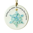 thumbnail image 1 of Hometravel Sea Glass Christmas Ornament, 2D Flat 8cm Holiday Decor, Coastal Theme Tree Pendant for Family Gathering and Gift Exchange, 1 of 5